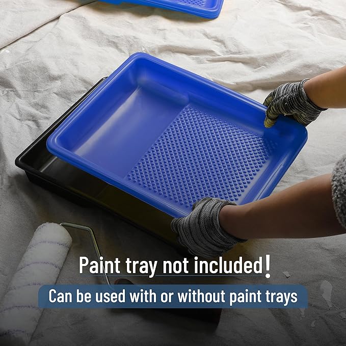 Bates- Paint Tray Liner, 9 Inch, 10 pcs, Dark Blue Paint Pans Trays, Plastic Paint Tray, Roller Tray Liners