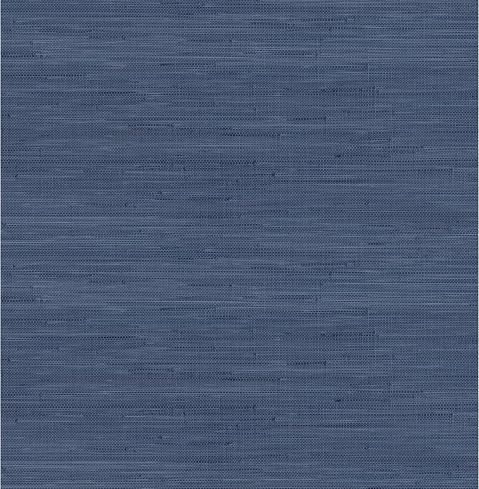 NuWallpaper x Society Social Classic Faux Grasscloth Peel and Stick Wallpaper, Navy Blue