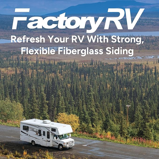 Tough Grade 8.5 Arctic White RV Fiberglass Sidewall | Roofing Product (15 Foot)
