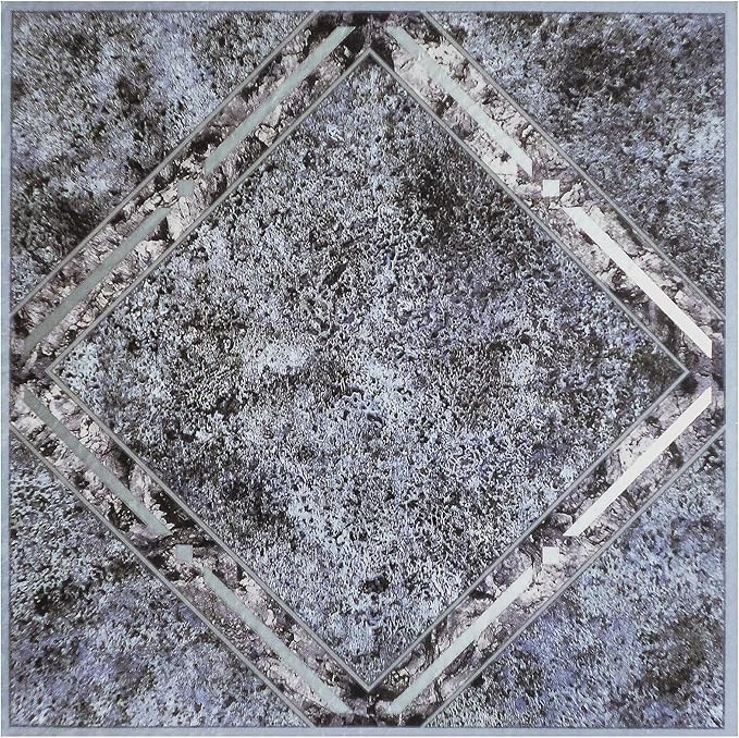 Tivoli Self Adhesive Vinyl Floor Tiles, 45 Tiles - 12" x 12", Metallic Marble Diamond - Peel & Stick, DIY Flooring for Kitchen, Dining Room, Bedrooms, Basements & Bathrooms by Achim Home Decor