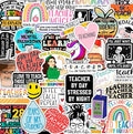 BulbaCraft 100Pcs Funny Teacher Stickers for Laptops, Water Bottles - Funny Teacher Gifts for Adults, Meme Stickers
