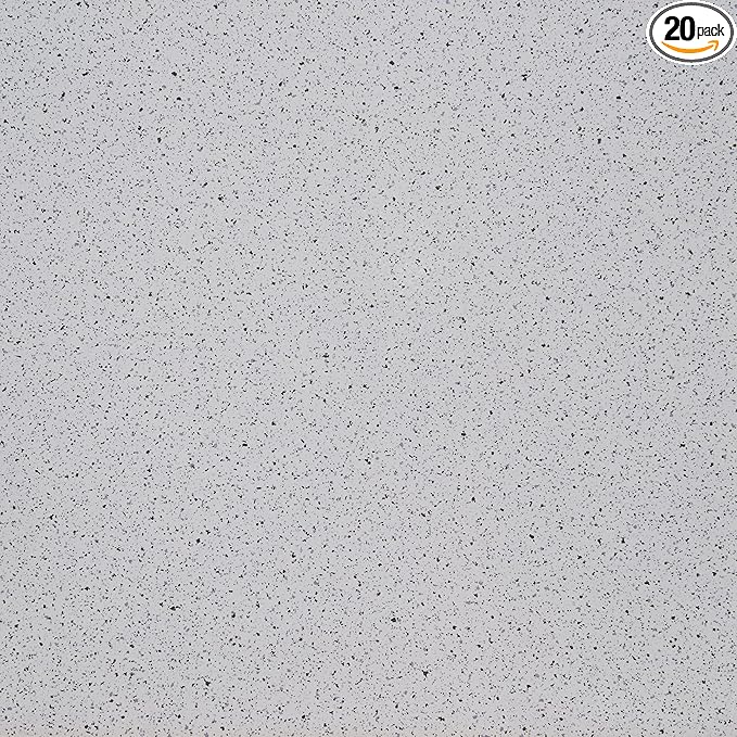 Nexus Self Adhesive 12-Inch Vinyl Floor Tiles, 20 Tiles - 12" x 12", Salt n Pepper Granite - Peel & Stick, DIY Flooring for Kitchen, Dining Room, Bedrooms & Bathrooms by Achim Home Decor