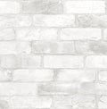 NuWallpaper Loft Brick Peel and Stick Wallpaper, White and Off-White, Textured Removable Wallpaper, 20.5 in x 18 ft