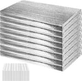 8P Garage Door Insulation Kit Panels 6MM 8x8FT for Single Garage Door, Pre-Cut Bubble Reflective Aluminum Foil Sheet 120 Tape, DIY Install Temperature Control Block Summer Heat & Winter Cold (24x48)