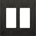 ENERLITES Elite Series Screwless Decorator Wall Plate Child Safe Outlet Cover, Gloss Finish, Size 2-Gang 4.68" H x 4.73" L, Unbreakable Polycarbonate Thermoplastic, SI8832-BDB, Brushed Dark Bronze