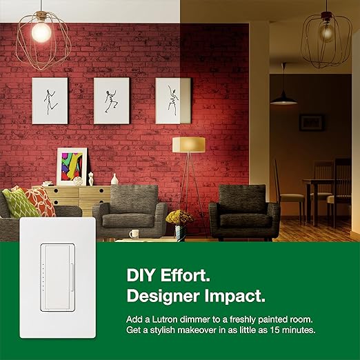 Lutron Maestro LED+ Dimmer Switch for Dimmable LED, Halogen and Incandescent Bulbs, 150W/Single-Pole or Multi-Location, MACL-153M-WH-3, White (3-Pack)