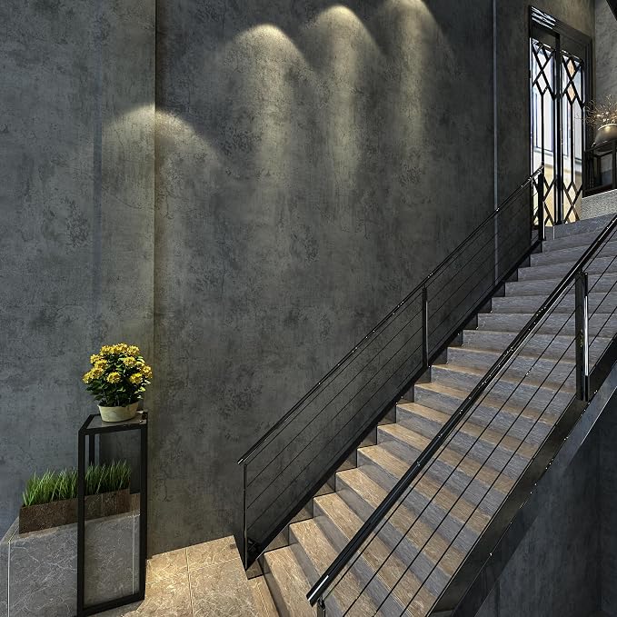 3yecao 48"×354" Extra Wide Thick Large Size Blue Grey Cracked Concrete Wallpaper Peel Stick Dark Blue Gray Concrete Contact Paper Vinyl Textured Cement Sticker for Bedroom Basement Coffee Room Walls