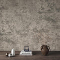JSEVEM 16"×197" Light Brown Concrete Wallpaper Peel and Stick Industrial Beige Gray Cement Contact Paper Vinyl Warp Matte Textured Self Adhesive Wall Paper for Bedroom Bathroom Office Walls