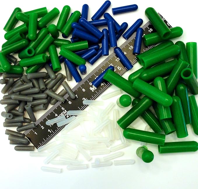 350pc Ultra Precision High Temp Silicone Rubber Plug & Cap Kit Powder Coating Custom Paint Supplies