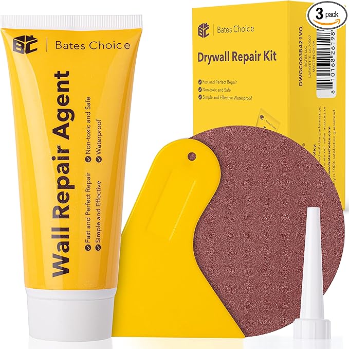 Bates- Drywall Repair Kit, Wall Spackle Repair Paste(120g), Drywall Patch Kit, Spackle for Drywall Hole Filler, Wall Putty Hole Repair, Spackle Wall Repair Kit, Hole Filler Putty for Walls