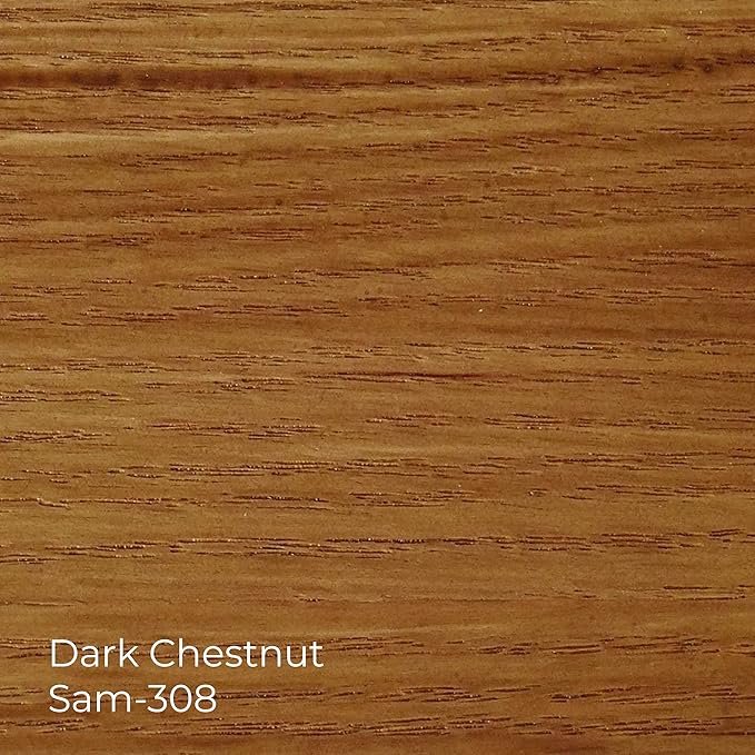 SamaN Interior One Step Wood Seal, Stain and Varnish – Oil Based Odorless Dye - Protection for Furniture and Fine Wood (Dark Chestnut SAM-308, 8 oz)