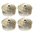 meite Roofing Nails 15 Degree Electro Galvanized Coil Nails 1-1/2-Inch, Rust-Proof Big Head Roofing Nails for Electric or Pneumatic Nailer Gun, Wire-Collated Coil Nails for Lathing Sheathing, 7200PCS
