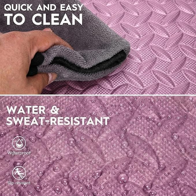 18 Tiles Puzzle Exercise Mat, EVA Interlocking Foam Floor Tiles, Non-Slip, Protective, Water-Resistant Flooring for Home Gym & Workout Equipment, 12.6" x 12.6" x 0.4", 18 Sq Ft