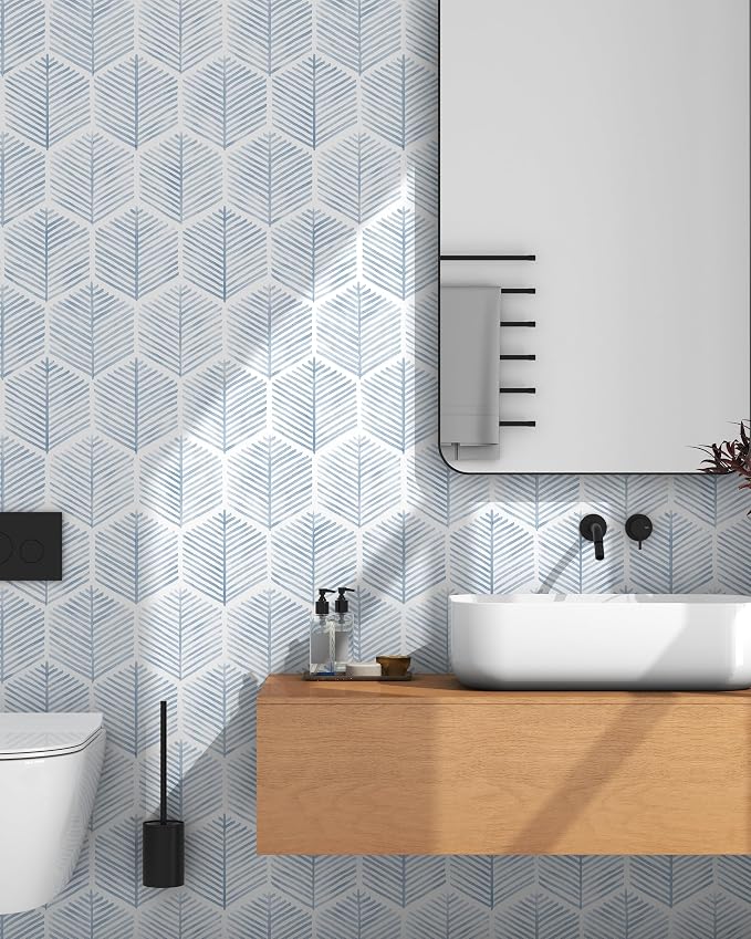 Geometric Peel and Stick Wallpaper Boho Contact Paper Vinyl 17.3''×393'' | Self Adhesive Wallpaper Modern Beige and White Wall Paper Removable Decorative Wallpapers for Bedroom Bathroom Cabinets Décor