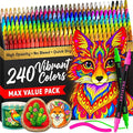 ARTISTRO 240 Precision Dual-Tip Acrylic Paint Markers – Paint Pens Set with Dot & Fine Tips for Fabric, Rock, Glass, Wood, Coloring Books – Classroom & Art Supplies Gift – Teacher Appreciation Gift