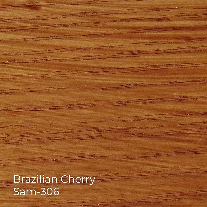 SamaN Interior One Step Wood Seal, Stain and Varnish – Oil Based Odorless Dye - Protection for Furniture and Fine Wood (Brazilian Cherry SAM-306, 32 oz)