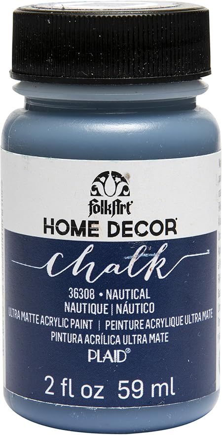 FolkArt 36308 Home Decor Chalk Furniture & Craft Paint in Assorted Colors, 2 ounce, Nautical
