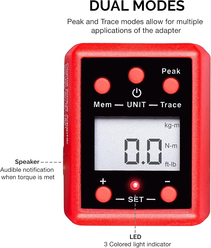NEIKO 20743A 3/4-Inch Digital Torque Adapter, 150–750 ft-lb Range, Torque Wrench Converter with Audible Alert, Calibrates Digital and Analog Torque Wrenches