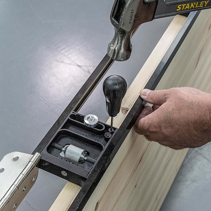 Trend 9ft AnyDoor Butt Hinge Template Kit, Adjustable Router Jig for Accurate Door and Frame Hinge Recessing, Fits Square and Radius Hinges, H/JIG/D9