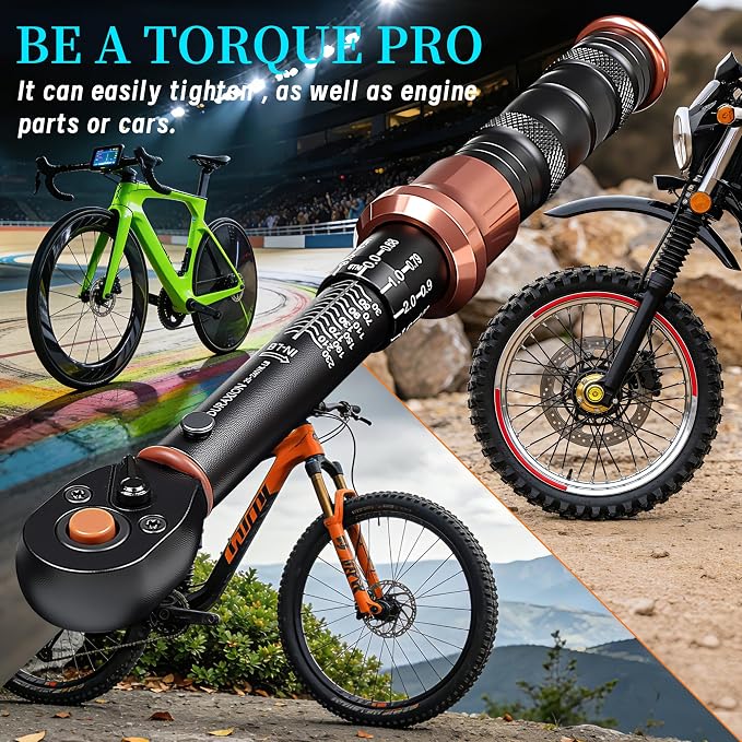 Torque Wrench 1/4-Inch Drive Dual Range Scales 20-240 In.lb/2.3-27.1Nm | ±3% Precision, 72 tooth Dual-direction Torque Wrenches for MTB, E-Bike, Moto Maintenance