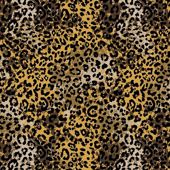 Black Gold Leopard Print Peel and Stick Wallpaper, 17.3" x 120" | Waterproof Removable Self Adhesive Wallpaper, Unique Funky Cheetah Contact Paper for Bedroom, Bathroom, Decor