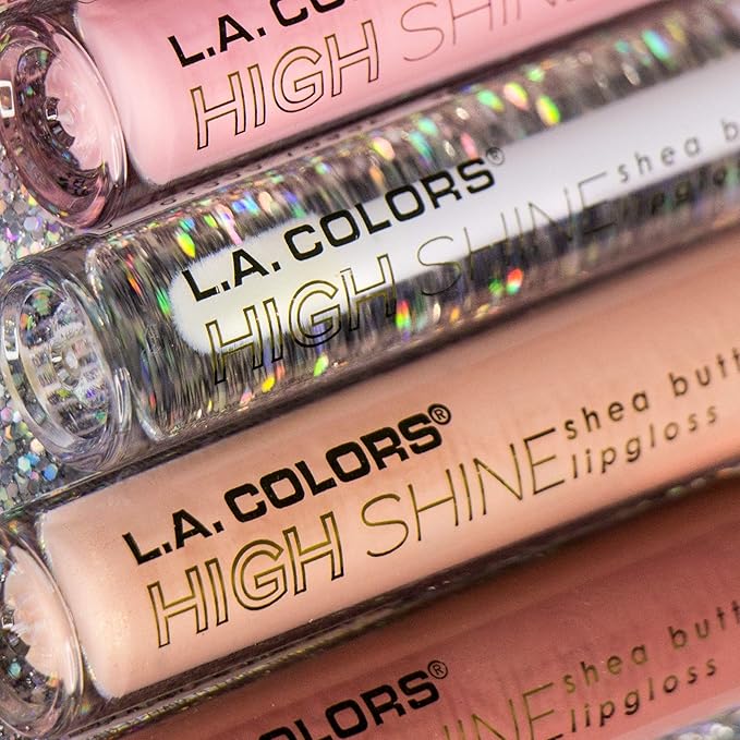 L.A. COLORS High Shine Shea Butter Lip Gloss, Baby Cakes, 0.14 Oz (Pack of 2)