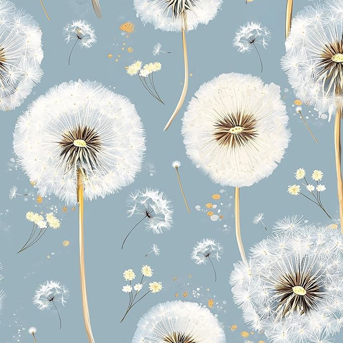 Light Navy Blue Flower Peel and Stick Contact Paper 17.5" × 118" | Self Adhesive/Removable/Waterproof/Thick Vinyl Contact Paper for Bathroom Bedroom Shelf Cabinet Drawer,Prepasted,Easy Peel