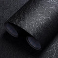 Safiyya 17.3 inch X 393 inch Peel and Stick Wallpaper Black Silk Textured Wallpaper Modern Solid Color Wall Paper Removable Contact Paper for Walls Vinyl Rolls