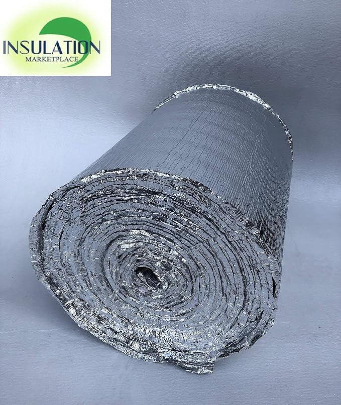 SmartSHIELD -3mm 16"x50Ft Reflective Insulation roll, Foam Core Radiant Barrier, Thermal Insulation Shield, Commercial Grade (16"x50')