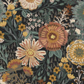 Dimoon Boho Retro Wallpaper Peel and Stick Wallpaper Vintage Floral Contact Paper 17.3''x197'' Dark Black Bohemian Removable Wall Paper Renter Friendly Waterproof Wall Mural Bedroom Bathroom Vinyl