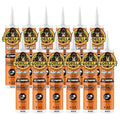 Gorilla Heavy Duty Construction Adhesive, White Glue, 9 Ounce Cartridge (Pack of 12) - Gap Filling and Waterproof