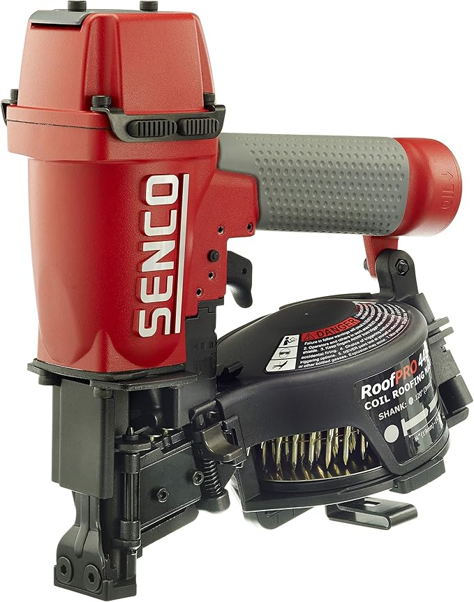 Senco 8V0001N RoofPro 445XP 1-3/4" 15-Degree Angle Wire Pneumatic Coil Siding Nailer, Roofing Nailer