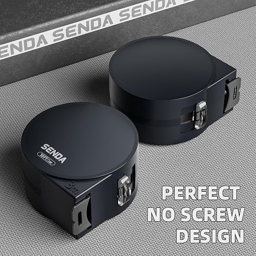 SENDA Tape Measure 10FT/3M, Compact Small Measuring Tape, Black and White Faceted Ruler Tape, Easy-to-Read Metric/Inch Measurements for Home, Office & DIY Crafts Use(10Ft)