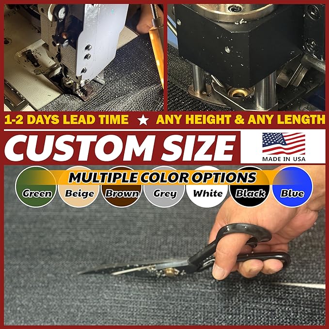 Amgo Custom Made 8' x 70' Beige Fence Privacy Screen Windscreen with Bindings & Grommets, Heavy Duty for Commercial and Residential, 90% Blockage, Cable Zip Ties Included (We Customize)
