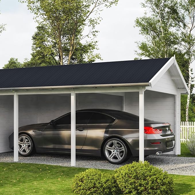 25 pcs Metal Roofing Panels 5ft Galvanized Steel Corrugated Roof Panels Gazebo Top Cover Garages,Sheds, Stables and Mobile Homes Replacement for Patio Outdoor Garden, Black 176.5 ft²