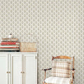 Dimoon 17.3''x197'' Peel and Stick Wallpaper Floral Beige Boho Neutral Cute Contact Paper Vintage Village Country Cottage Wallpaper Farmhouse Renter Friendly Geometry Waterproof Kitchen Bedroom