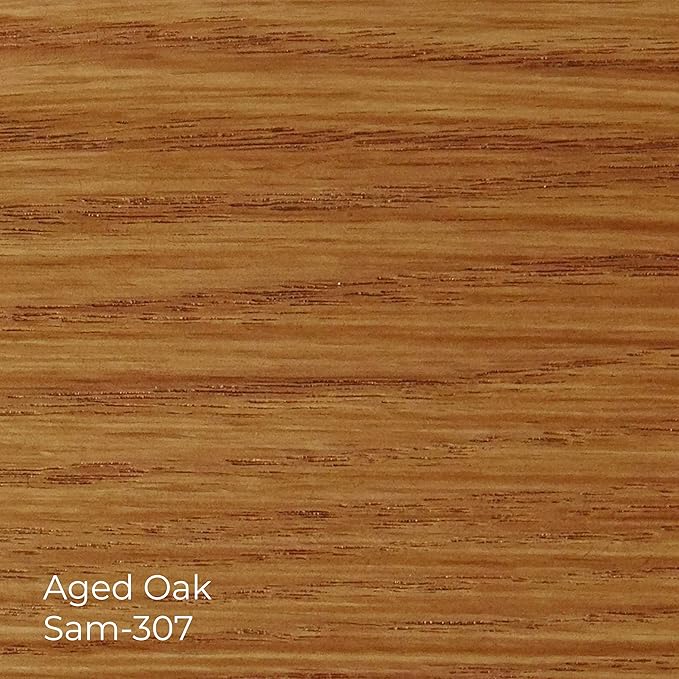 SamaN Interior One Step Wood Seal, Stain and Varnish – Oil Based Odorless Dye - Protection for Furniture and Fine Wood (Aged Oak SAM-307, 32 oz)