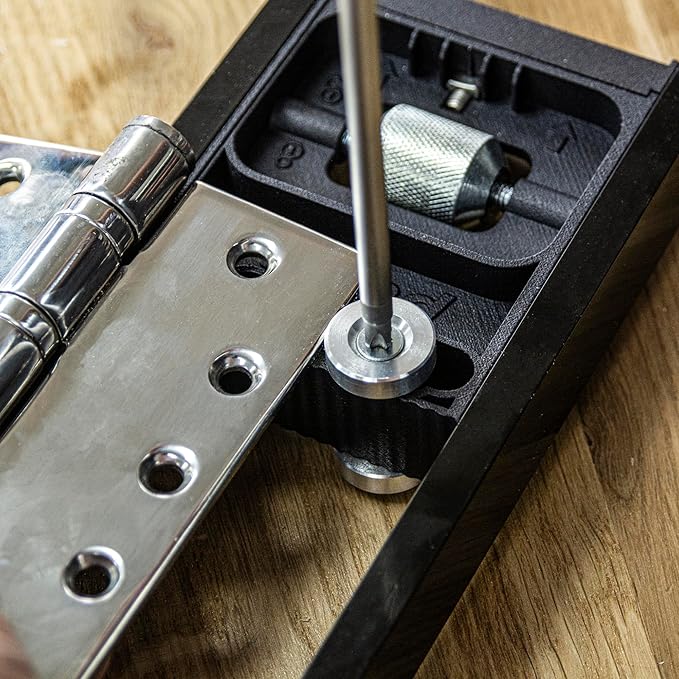 Trend 9ft AnyDoor Butt Hinge Template Kit, Adjustable Router Jig for Accurate Door and Frame Hinge Recessing, Fits Square and Radius Hinges, H/JIG/D9
