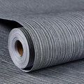 Haimin Grasscloth Wallpaper Textured 24in X 393in Fabric Contact Paper Gray Wall Paper Textured Linen Wallpaper Peel and Stick Self-Adhesive Thick Vinyl Embossed Film Wallpaper (Gray)