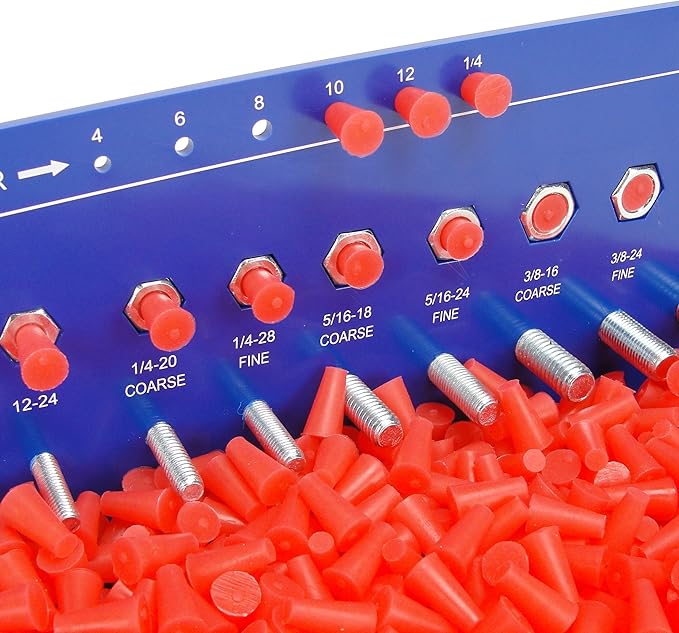 High Temp Masking Supply .187" x .343" (3/16 x 11/32) Silicone Rubber Plugs - Tapered Stoppers for Powder Coating, Painting, Automotive, Crafts, DIY - Non-Toxic, Flexible, Reusable STP103 (1000 Pack)