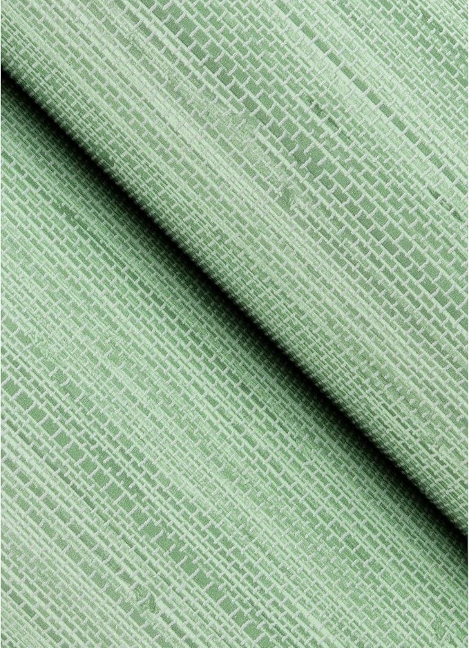 NuWallpaper x Society Social Classic Faux Grasscloth Peel and Stick Wallpaper, Sage Faux Grasscloth Removable Contact Paper for Walls, Self Adhesive Wall Covering for Bedroom Living Room Accent Wall