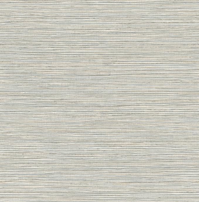 RoomMates Neutral Jade Dimensional Grasscloth Peel and Stick Wallpaper, RMK12683PLW