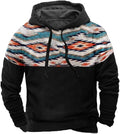 Native buffalo Printed winter Hoodie Men's fashion