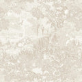 Heroad Peel and Stick Wallpaper Oatmeal Cream Vintage Forest Animals Floral Wallpaper Removable Self-Adhesive Contact Paper for Bedroom Living Room Cabinets Decoration Thicken Vinyl 17.3”x197”