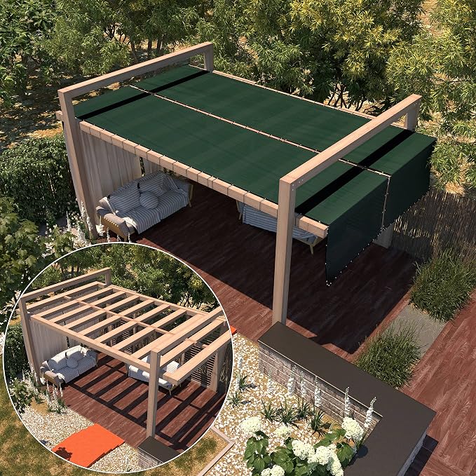 Amgo Custom Made 8' x 120' Green Fence Privacy Screen Windscreen with Bindings & Grommets, Heavy Duty for Commercial and Residential, 90% Blockage, Cable Zip Ties Included (We Customize)