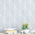 Safiyya Peel and Stick Wallpaper Boho Contact Paper Blue Geometric Modern Wall Paper Textured Self Adhesive Removable Wallpaper for Bedroom Bathroom Apartment Living Room Vinyl Rolls 17.3"x78.7"