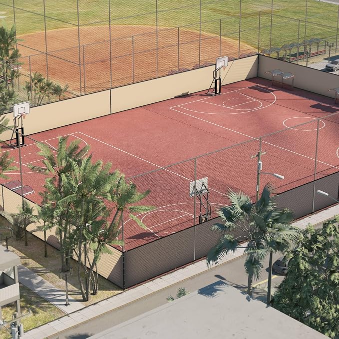 Amgo Custom Made 8' x 72' Beige Fence Privacy Screen Windscreen with Bindings & Grommets, Heavy Duty for Commercial and Residential, 90% Blockage, Cable Zip Ties Included (We Customize)