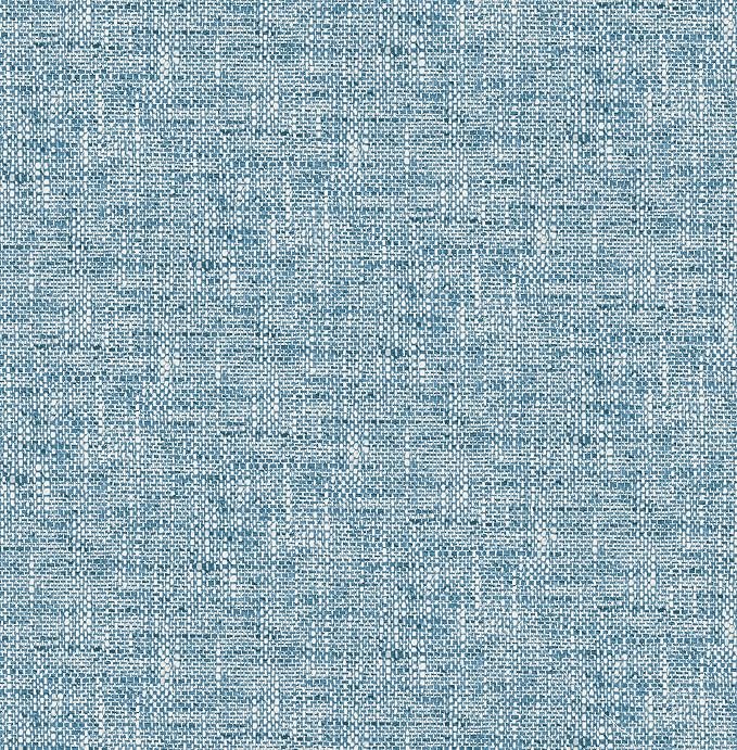 NuWallpaper NU2918 Navy Poplin Texture Peel & Stick Wallpaper, Blue