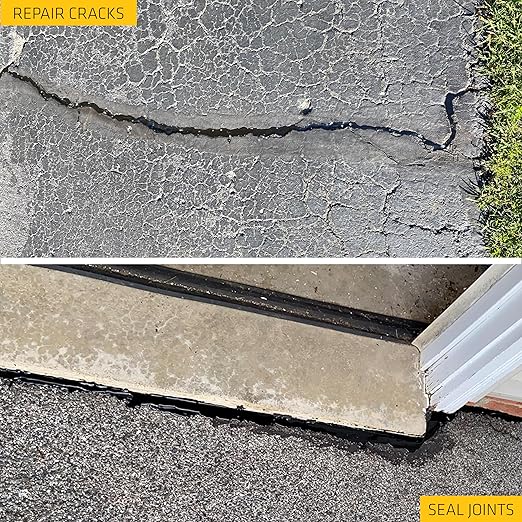 SIKA Sikaflex-410 Asphalt Sealant, Black, Self-Leveling Hybrid Sealant for Filling Cracks in Asphalt Driveways,Roadways and Pavements - 9 fl. oz. Cartridge,Fills Cracks up to 1.5 in. Wide(Pack of 12)