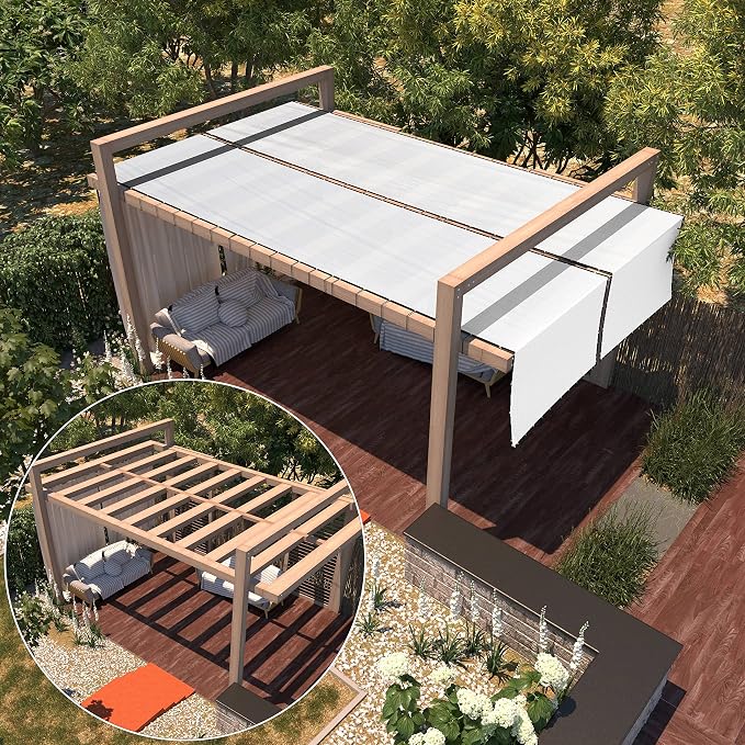 Amgo Custom Made 8' x 128' White Fence Privacy Screen Windscreen with Bindings & Grommets, Heavy Duty for Commercial and Residential, 90% Blockage, Cable Zip Ties Included (We Customize)